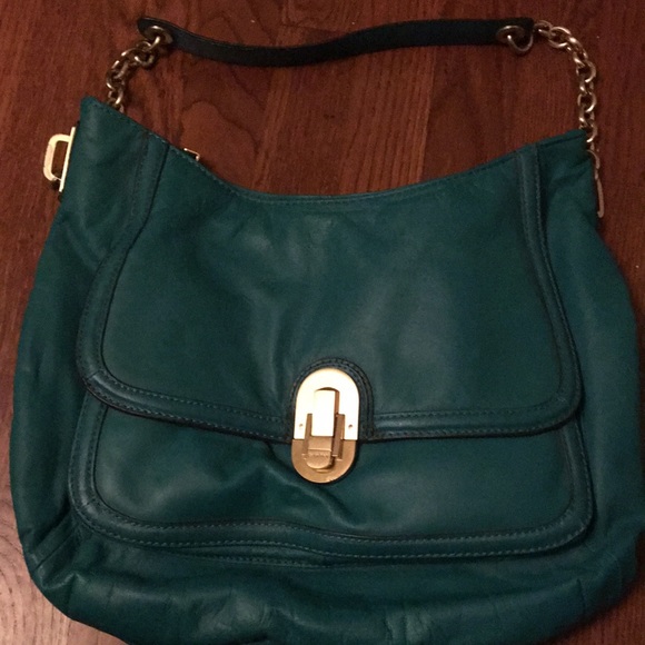 Calvin Klein Handbags - Calvin Klein Teal hobo leather bag